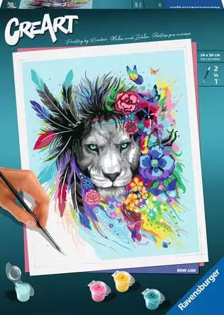 CreArt Paint by Numbers -Ravensburger Boho Lion