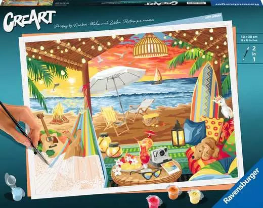 CreArt Paint by Numbers -Ravensburger Cozy Cabana