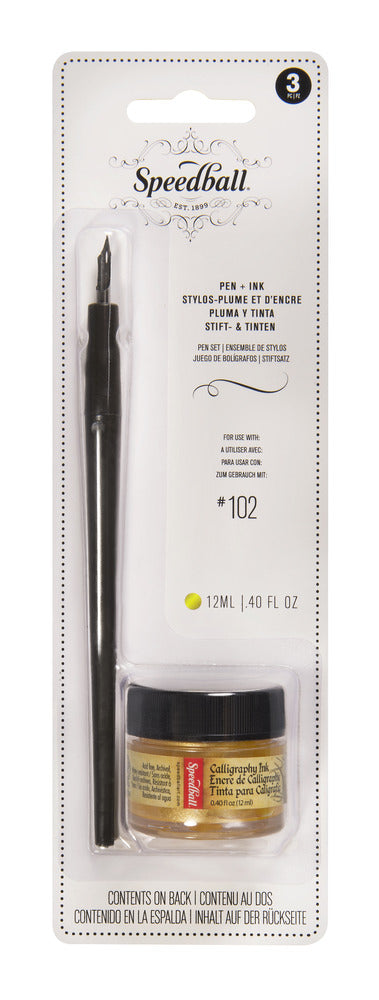 Pen & Ink Set, Gold