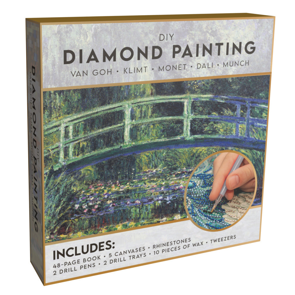 DIY Diamond Painting Kit, Van Gogh + Klimt + Monet + Dali + Munch