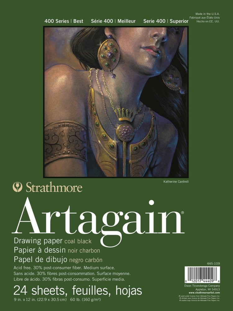 400 Series Artagain Pad, Coal Black - 9" x 12"