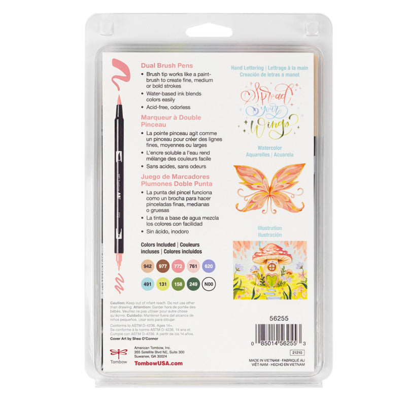 Dual Brush Pen Set, Fairies (10pk)