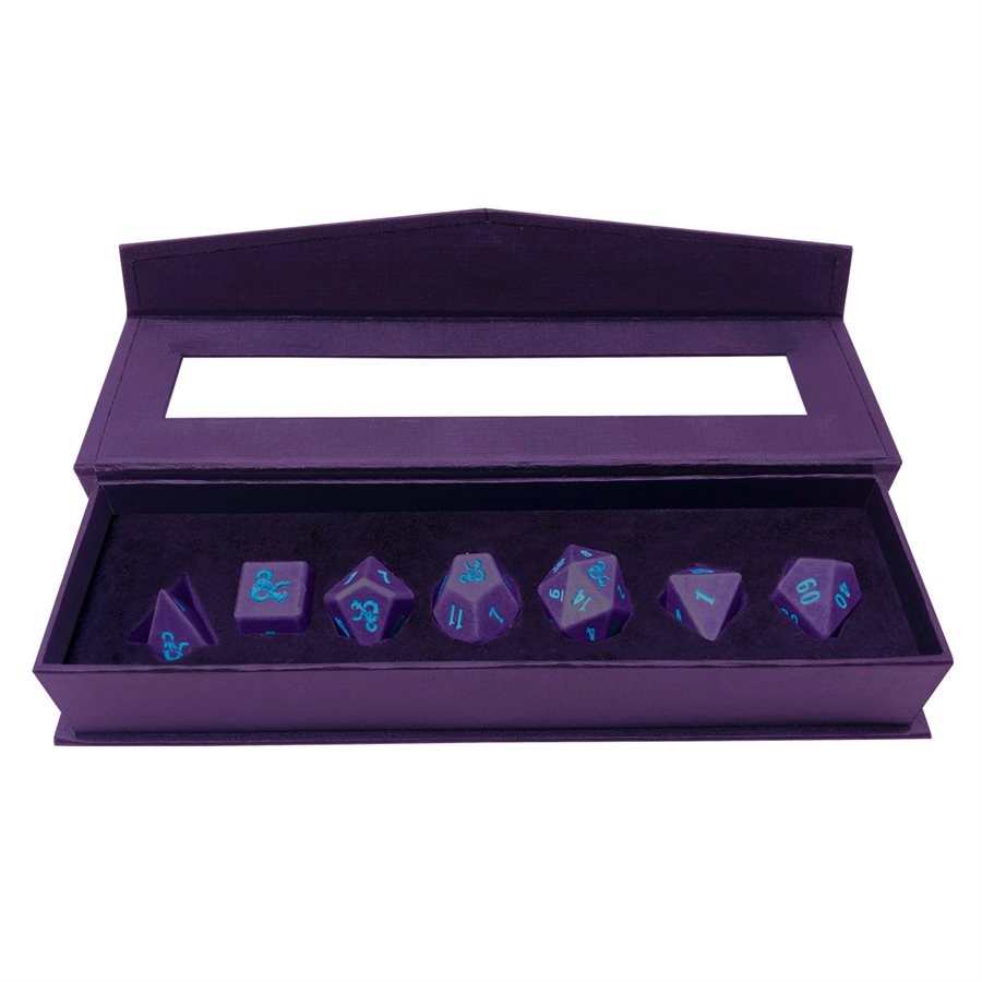 Dungeons & Dragons: Phandelver Campaign: 7RPG Heavy Metal Dice: Royal Purple & Sky Blue