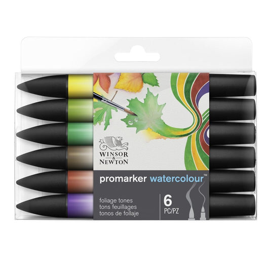Promarker Watercolour Set, Foliage Tones (6pc)