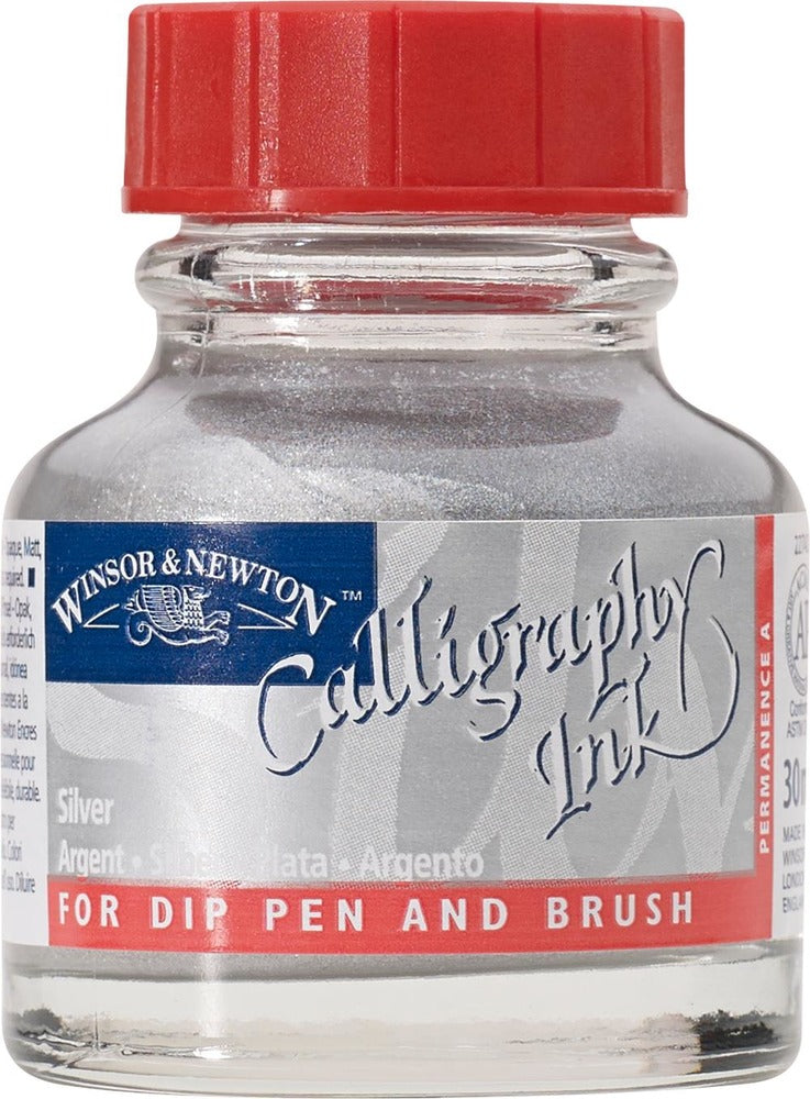 Calligraphy Ink 30ml Bottle, Silver