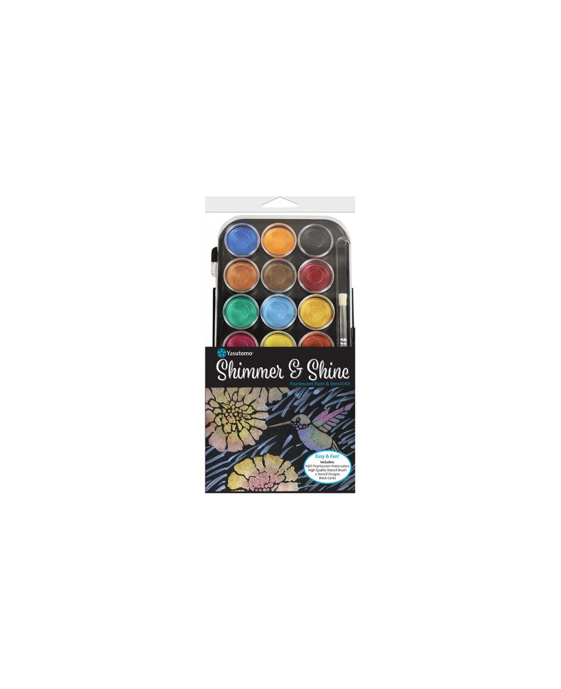 Pearlescent Paint & Stencil Kit