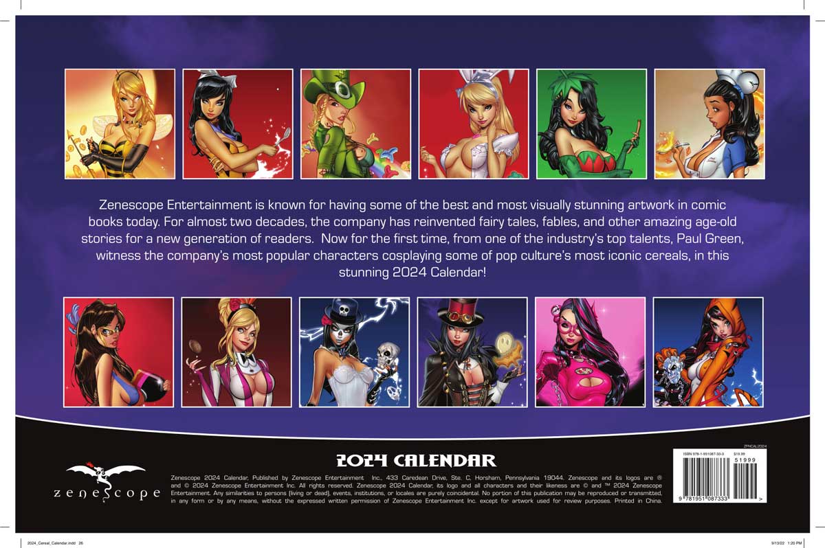 2024 Zenescope Calendar