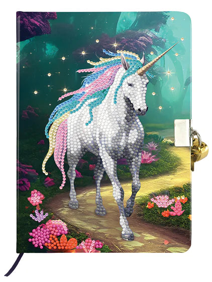 Craft Buddy Unicorn Stroll Crystal Art Secret Diary Kit