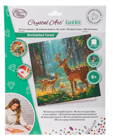 Craft Buddy Crystal Art Card Kit Enchanted Forest