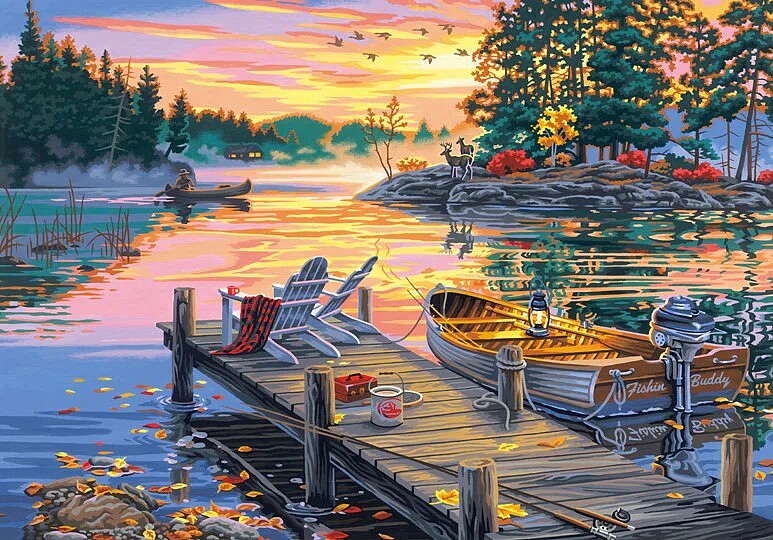 Paint Works Paint By Number Kit 20" x 14" -Morning Paradise