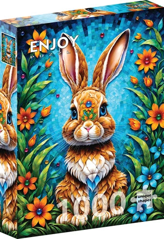 1000 Piece AI Assistance Garden Bunny