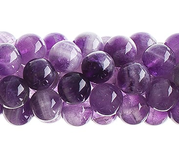 Semi-Precious 16in 6mm Dogteeth Amethyst Natural