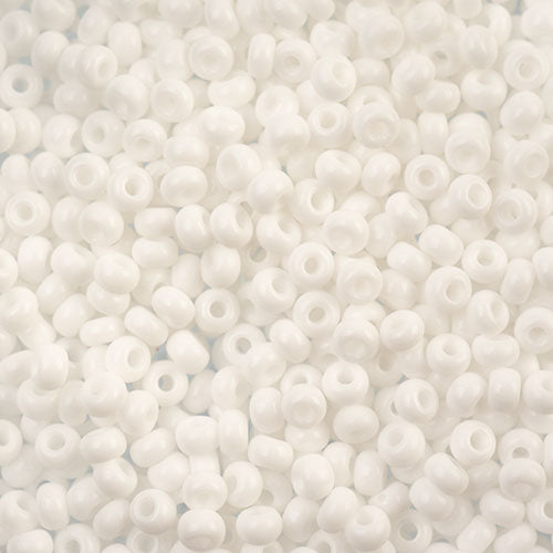 Czech Seed Beads apx 24g Vial 8/0 Opaque White