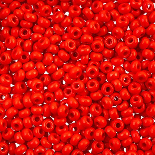 Czech Seed Beads apx 24g Vial 8/0 Opaque Medium Red