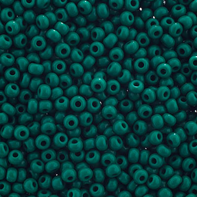 Czech Seed Beads apx 24g Vial 8/0 Opaque Medium Dark Green