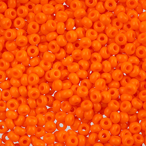Czech Seed Beads apx 24g Vial 8/0 Opaque Orange