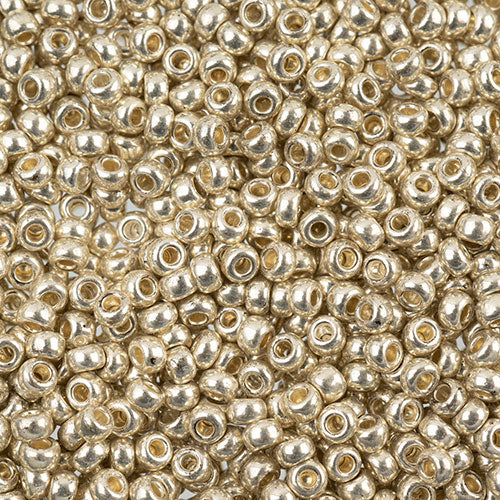 Czech Seed Beads apx 24g Vial 8/0 Metallic Silver