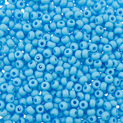 Czech Seed Beads apx 24g Vial 8/0 Opaque Light Blue