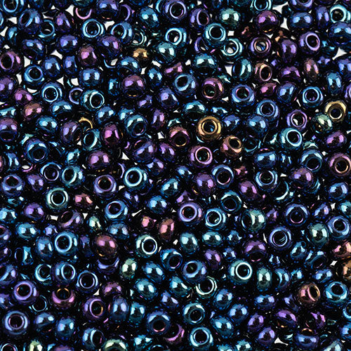 Czech Seed Beads apx 24g Vial 8/0 Opaque Navy Iris
