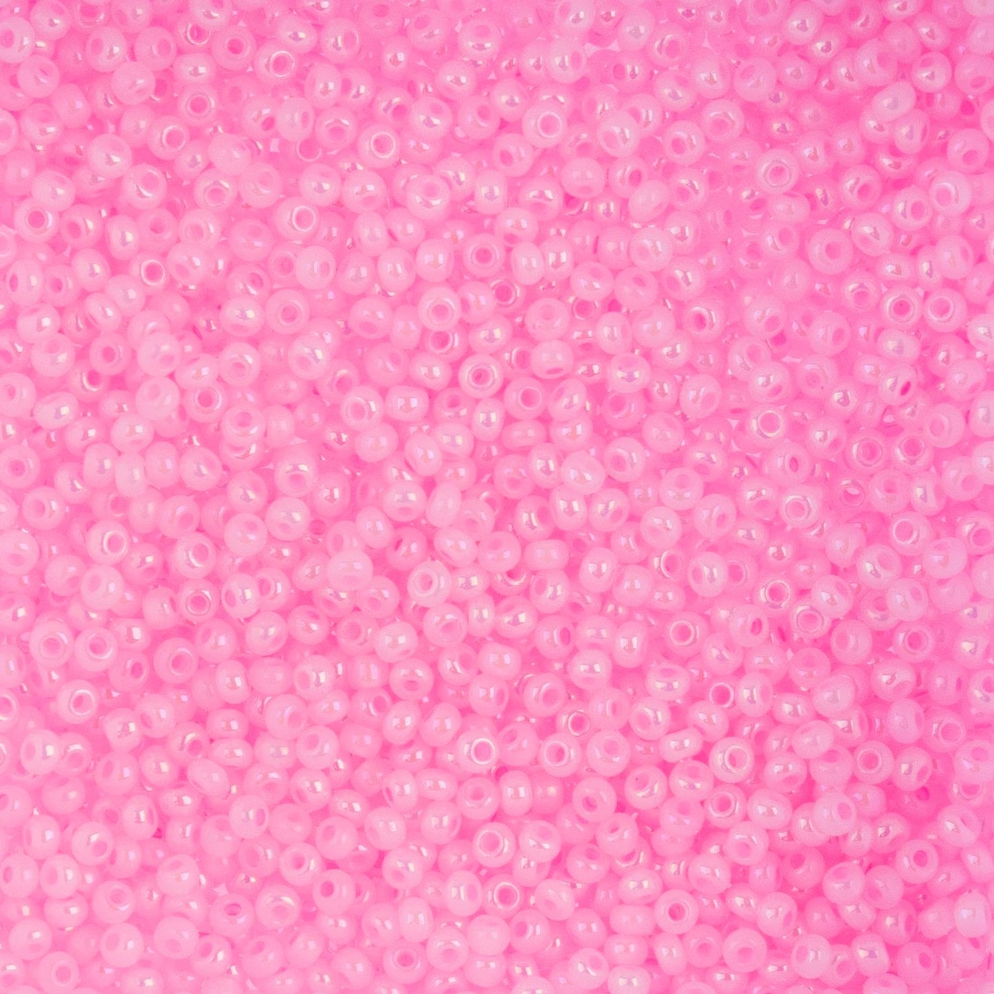 Czech Seed Beads apx. 22g Vial 10/0 Opaque Dyed Iris Pink