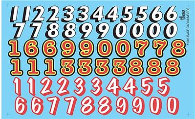 Old-School Race Car Numbers