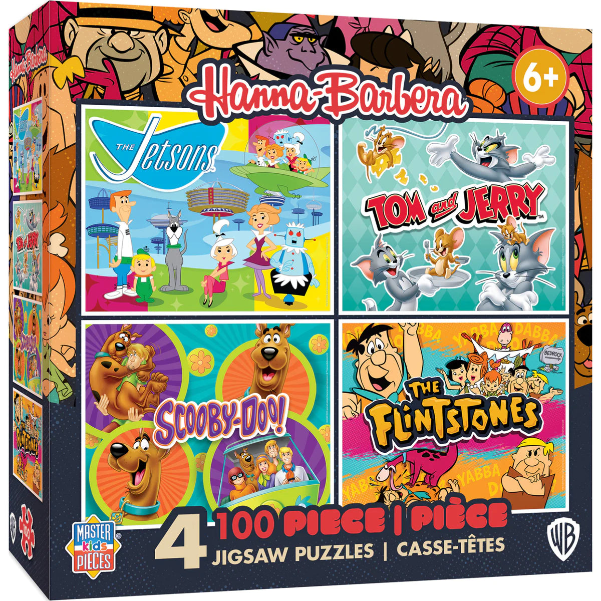 Hanna-Barbera 4 Pack - 100 Piece Kids Puzzles