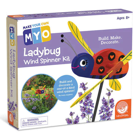 Make Your Own Ladybug Wood Spinner Kit