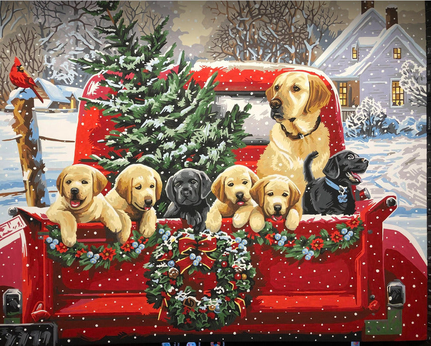 Holiday Puppy Truck 91773