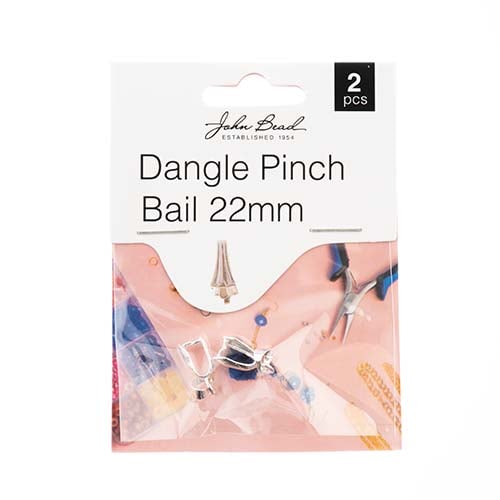 Must Have Findings - Dangle Pinch Bail 22mm Silver 2pcs