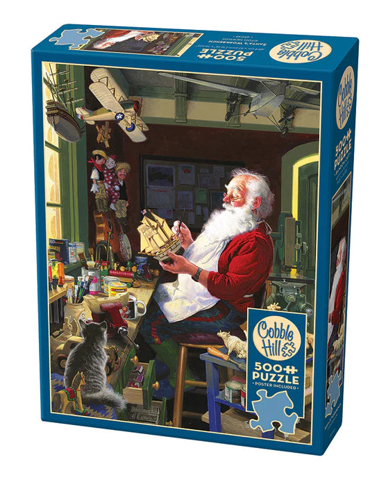 500pc Puzzle Cobble Hill Santa's Workbench