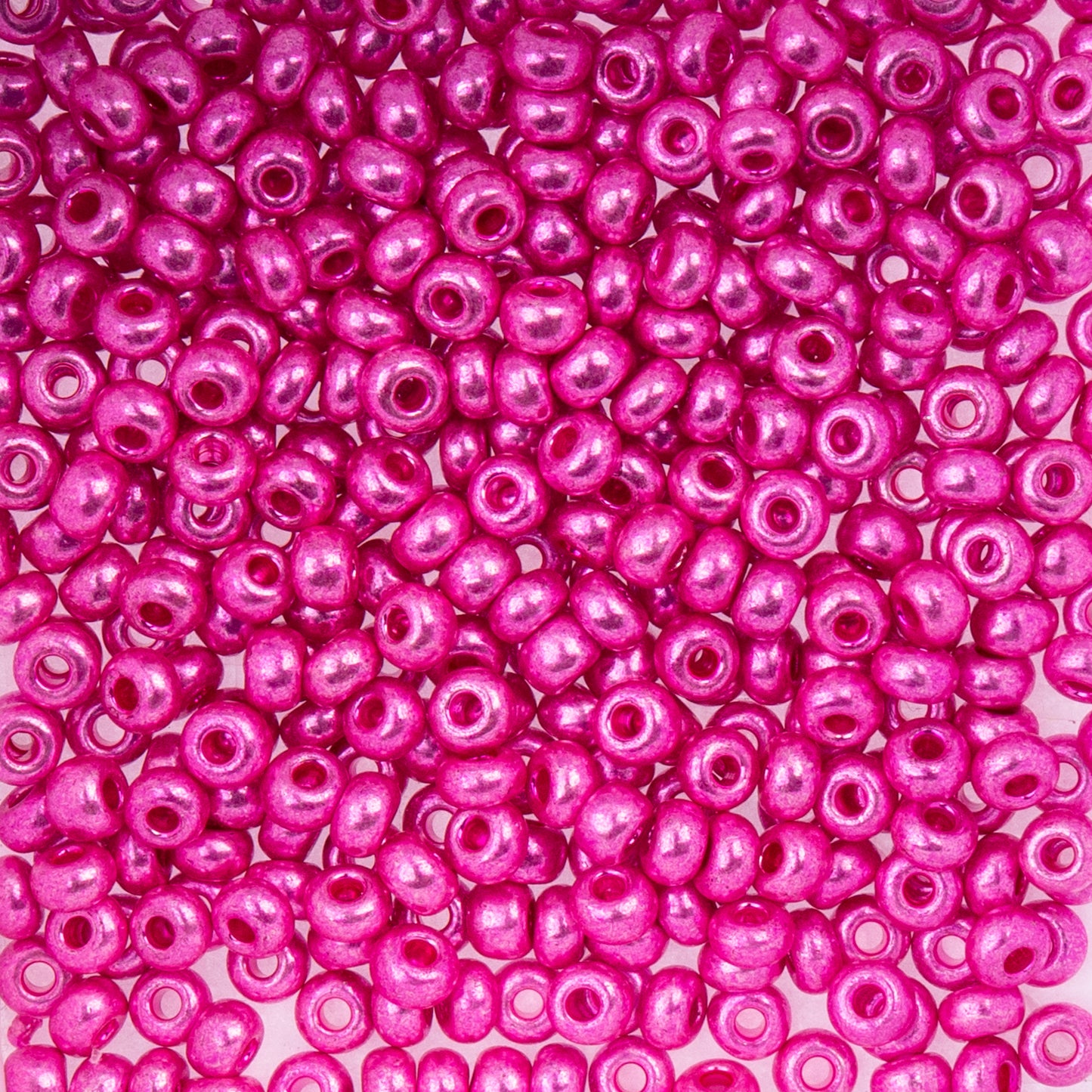 Czech Seed Beads apx. 22g Vial 6/0 Metallic Pink