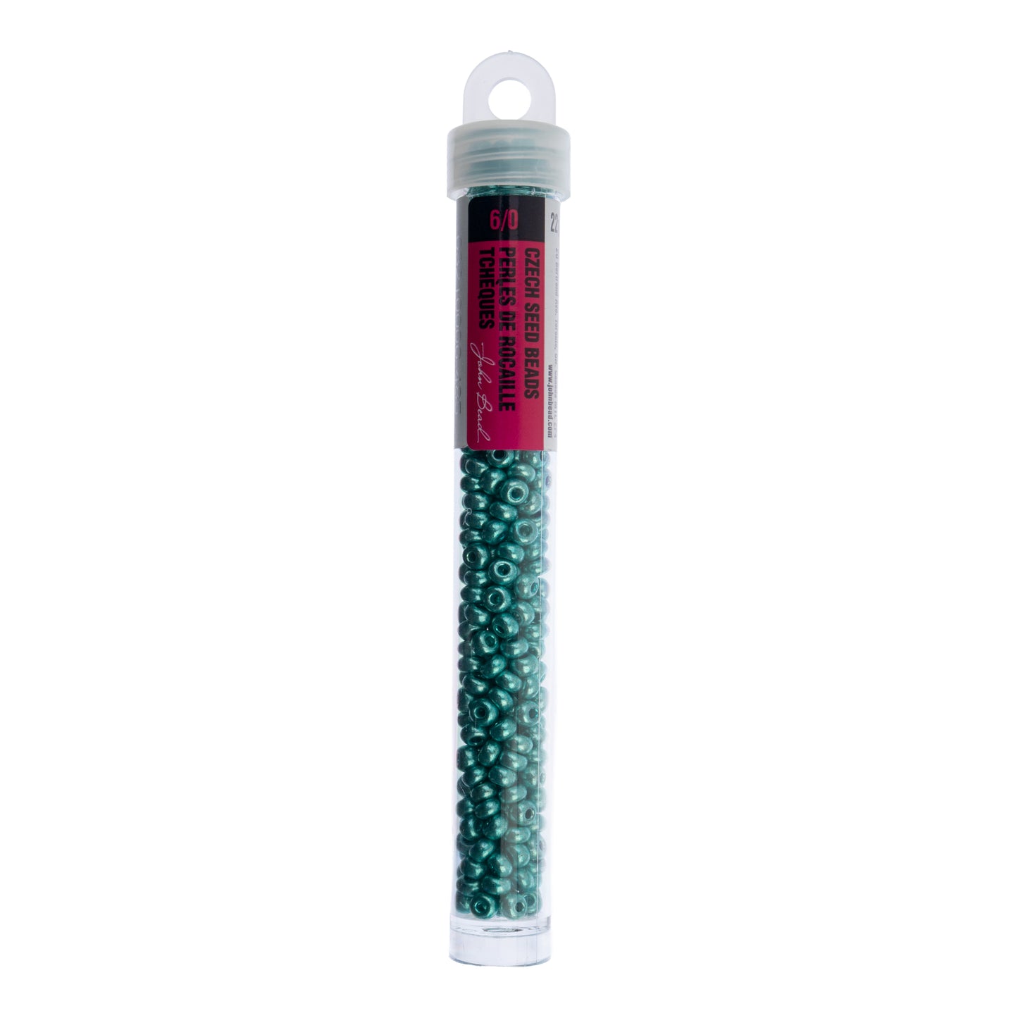 Czech Seed Beads apx. 22g Vial 6/0 Metallic Green