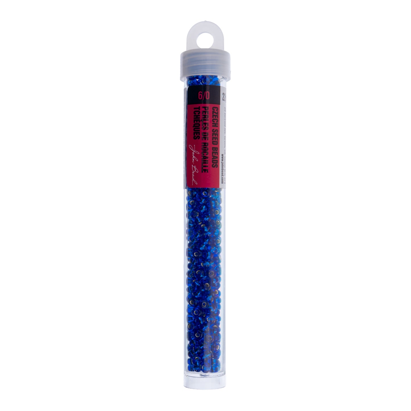 Czech Seed Beads apx. 22g Vial 6/0 S/L Capri Blue