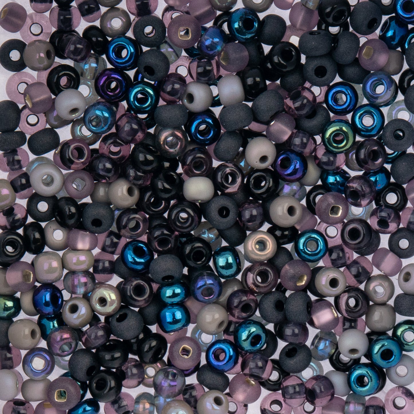 Czech Seed Beads apx. 22g Vial 6/0 Onyx Mix