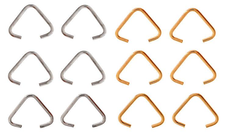 Bails Triangle 6x7mm 12pcs LF/NF Gold & Silver