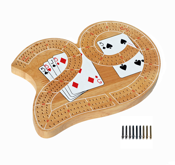 CRIBBAGE, 29-SHAPE, LARGE, 3-TRACK