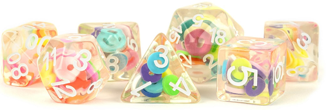 RESIN 7 DICE SET CRITICAL LOOPS INCLUSION 16MM