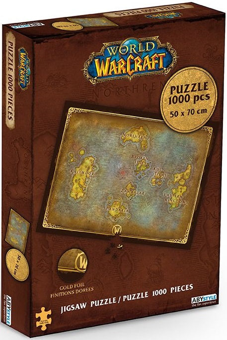 WORLD OF WARCRAFT AZEROTH'S MAP 1000 PIECE PUZZLE