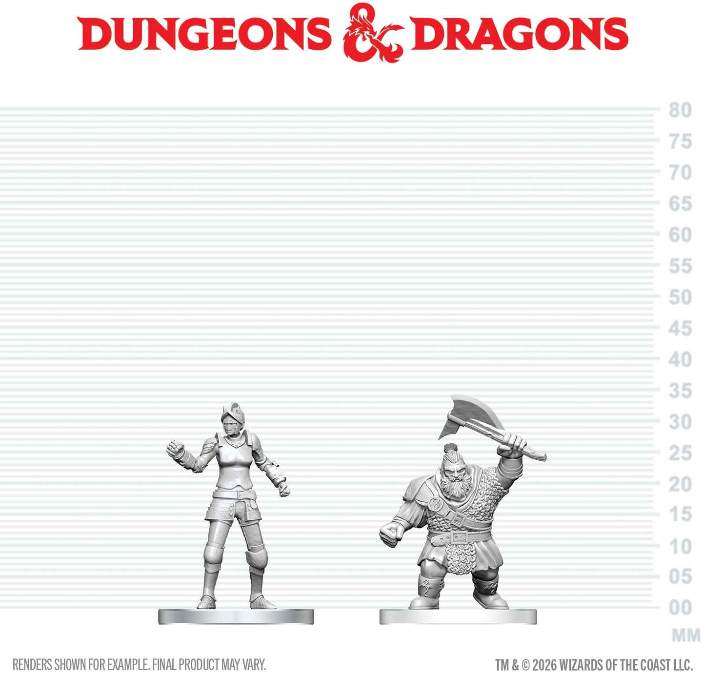 DND UNPAINTED MINIS WV29 CULTIST OF BANE & DWARF ZHENTILAR SOLDIER