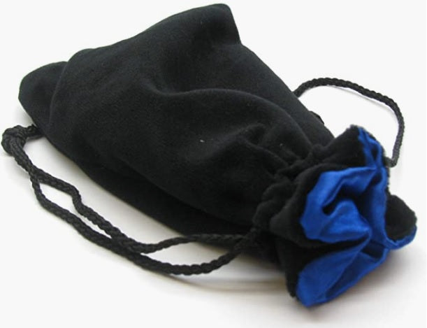 Koplow DICE BAG - SATIN-LINED: LARGE BLACK/BLUE