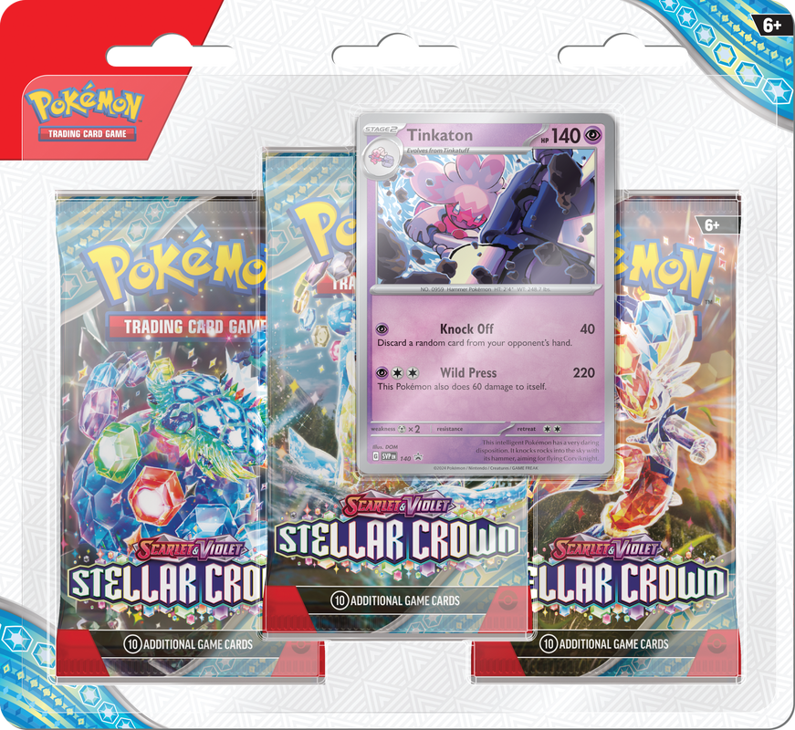 POKEMON SV7 STELLAR CROWN 3PK BLISTER