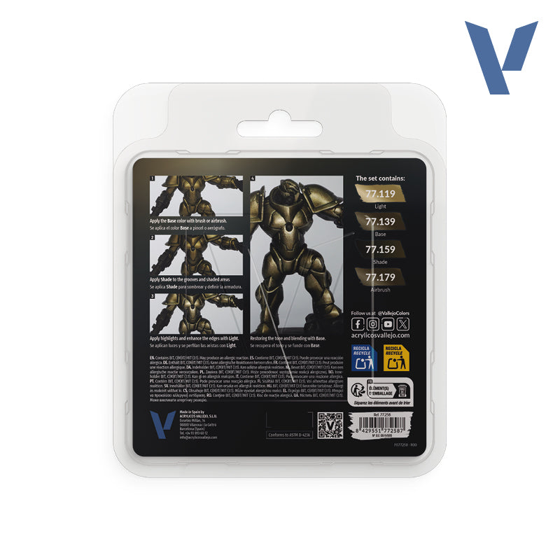 VALLEJO: TRUE METALLIC METAL AGED METAL PAINT SET