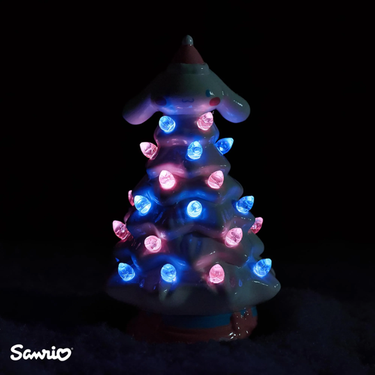 HOLIDAY LIGHT UP CERAMIC CHRISTMAS TREE 6” HELLO KITTY CINNAMOROLL