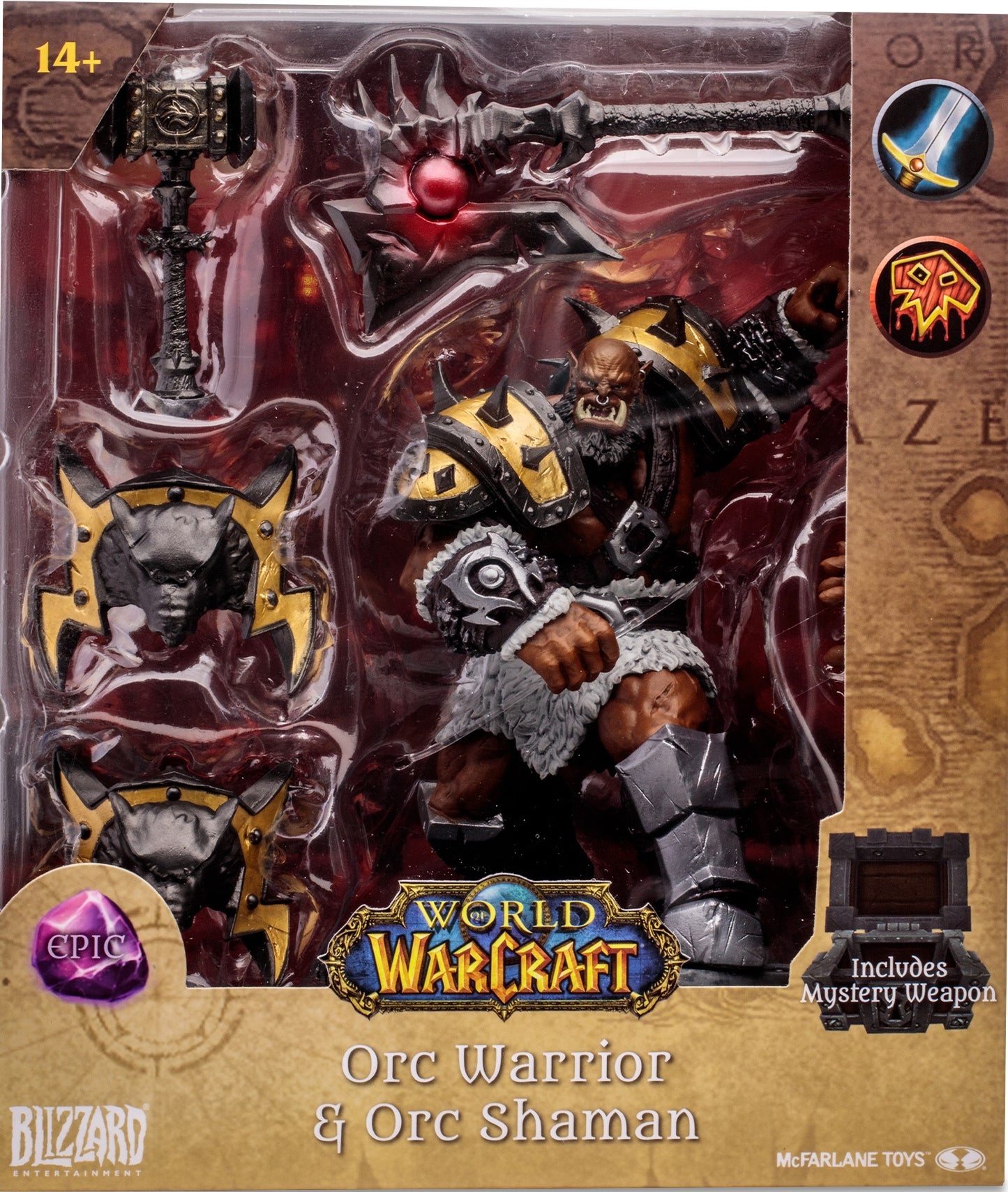 WORLD OF WARCRAFT 6" WV1-ORC: SHAMAN/WARRIOR-EPIC