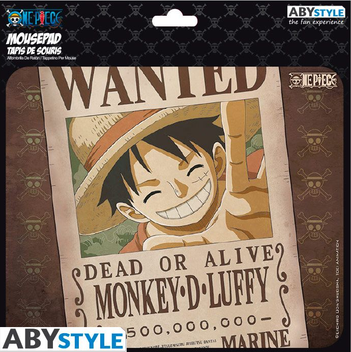 ONE PIECE FLEXIBLE MOUSEPAD WANTED LUFFY