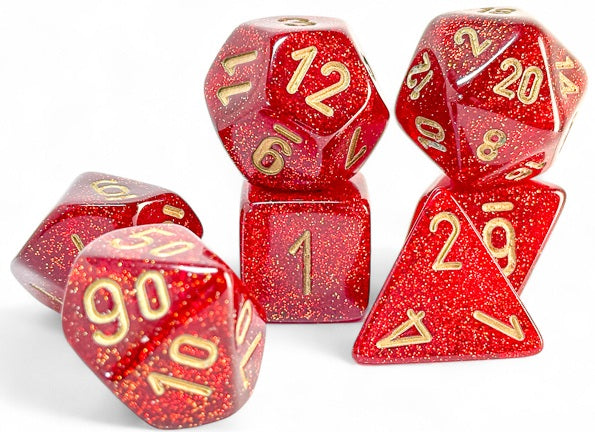 GLITTER 7-DIE SET MEGA-HEDRAL RUBY/GOLD