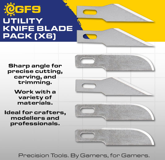 HOBBY TOOLS: UTILITY KNIFE BLADE PACK 6CT