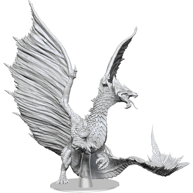 DND UNPAINTED MINIS ADULT BRASS DRAGON