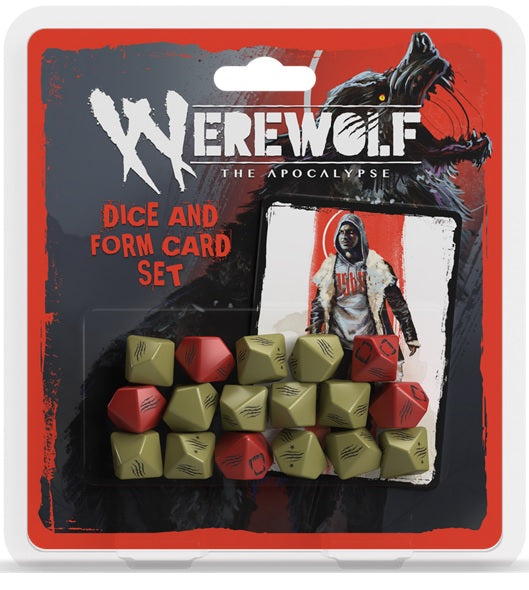 WEREWOLF: THE APOCALYPSE 5E RPG GAME DICE/FORM CRD
