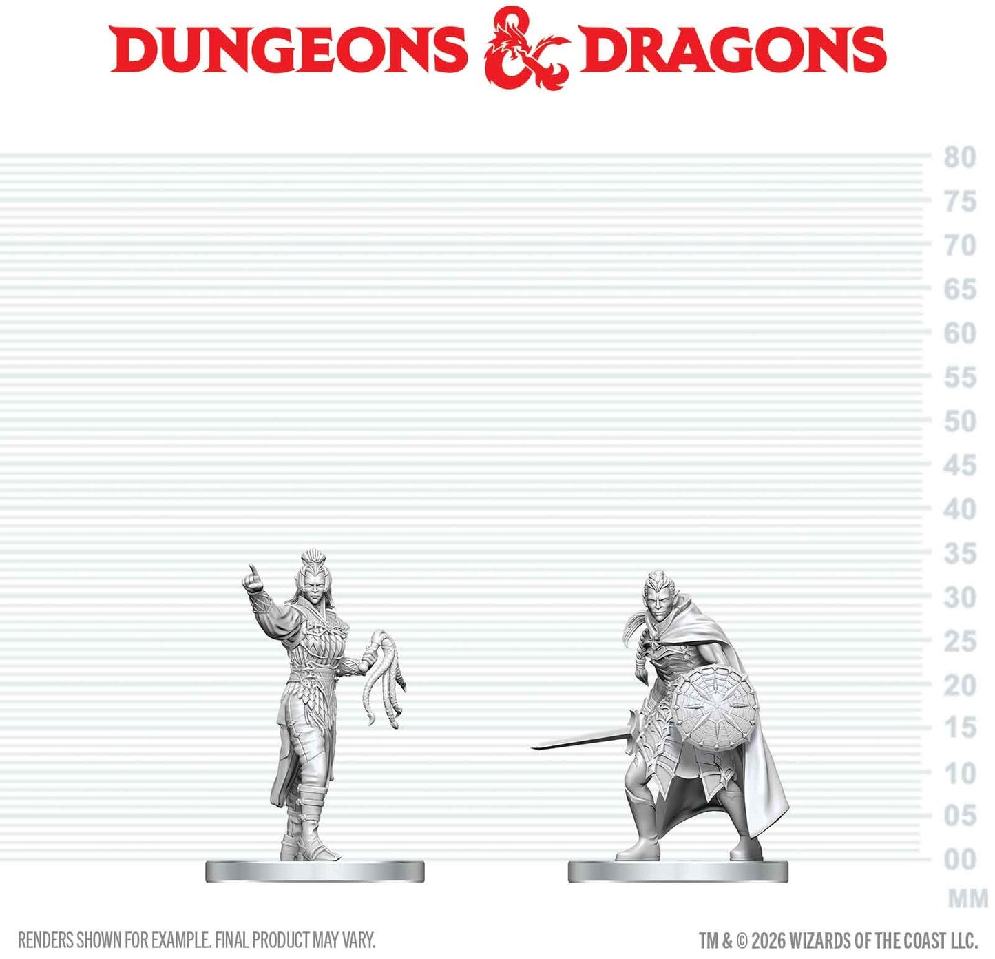 DND UNPAINTED MINIS WV29 DROW ELITE WARRIOR & DROW PRIESTESS OF LOLTH